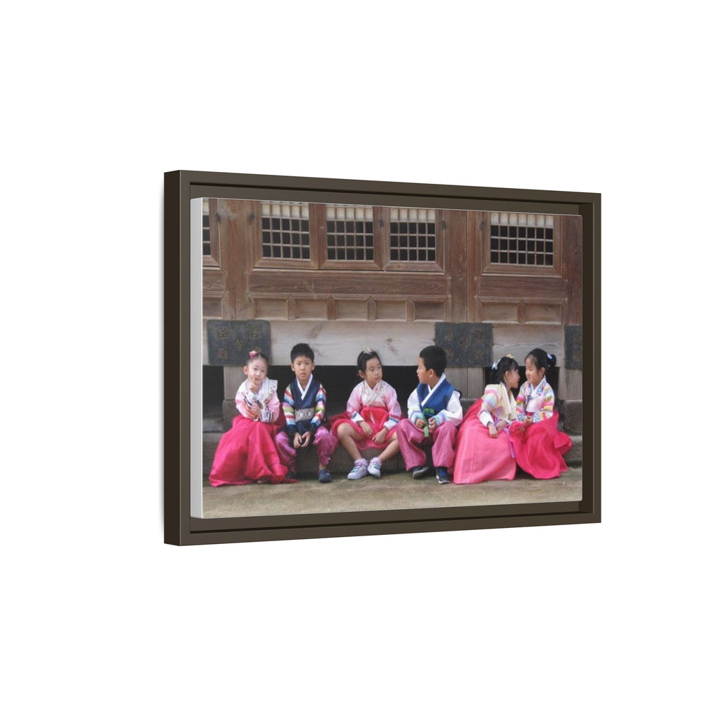 Framed Canvas Korean Hanbok Children Wall Art