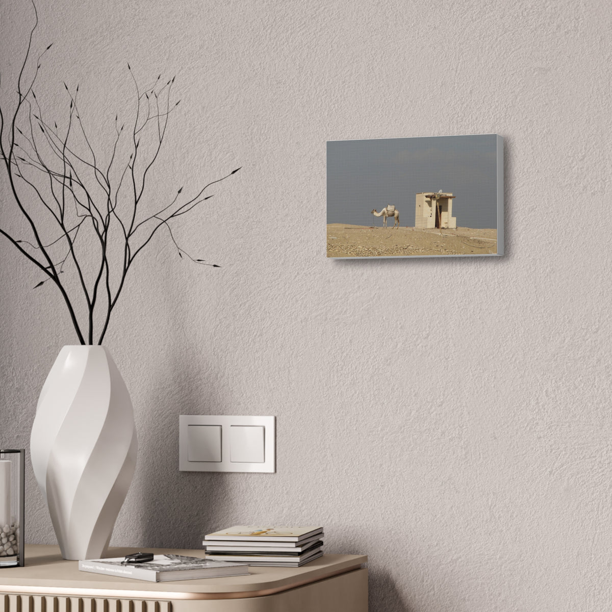 Desert Camel Landscape Canvas Wall Art