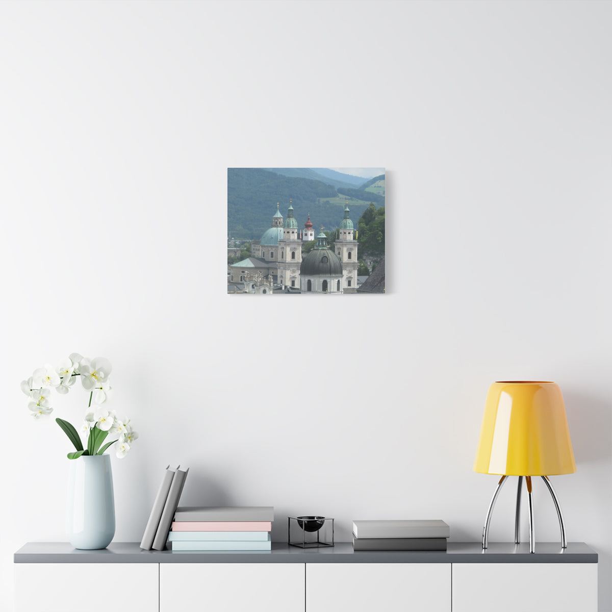 Salzburg Cathedral Austrian Alps Matte Canvas