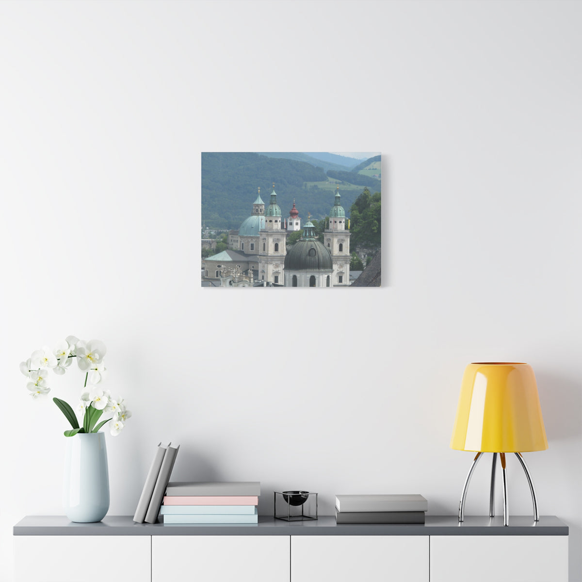 Salzburg Cathedral Austrian Alps Matte Canvas