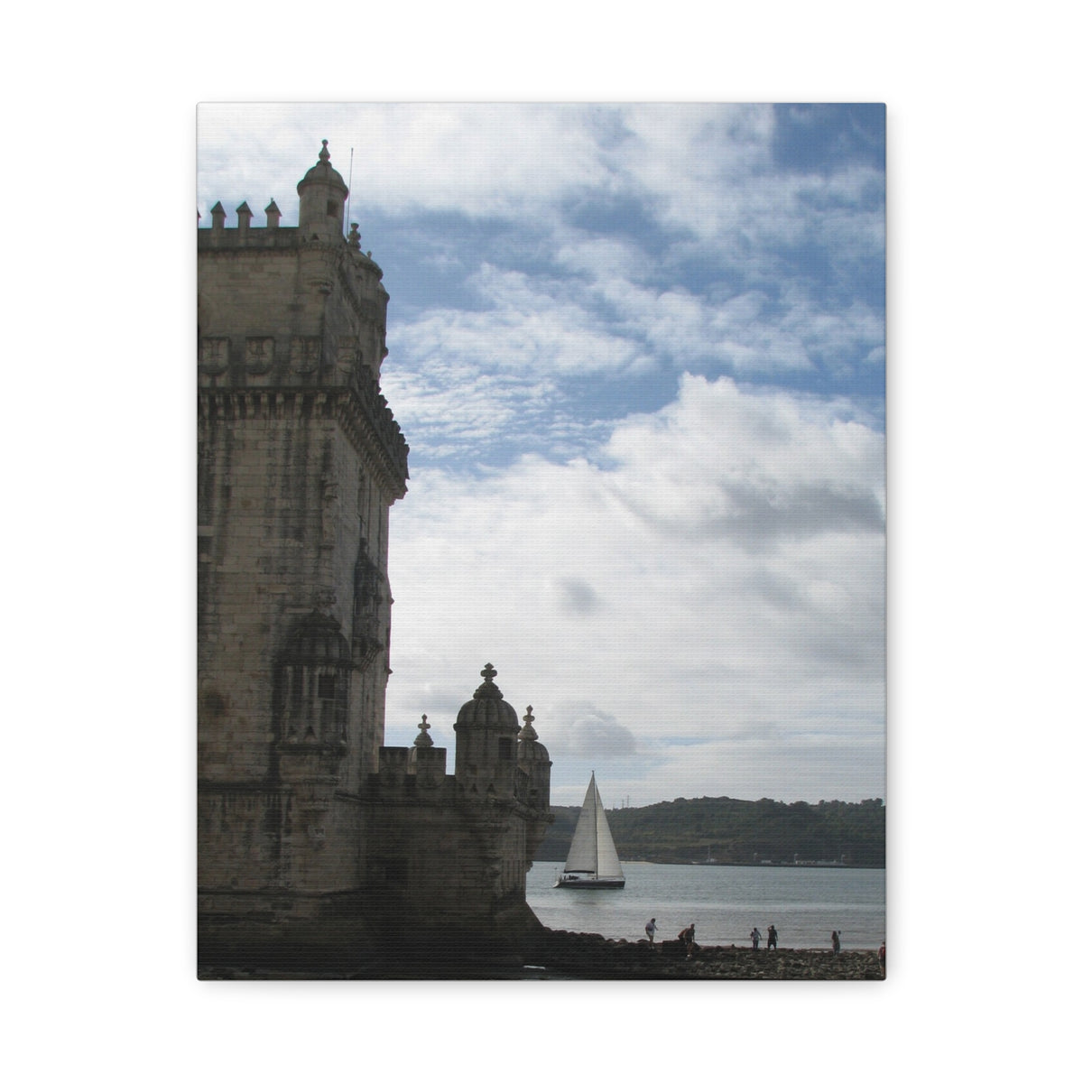 Sailboat by Historic Tower Canvas (Portugal)