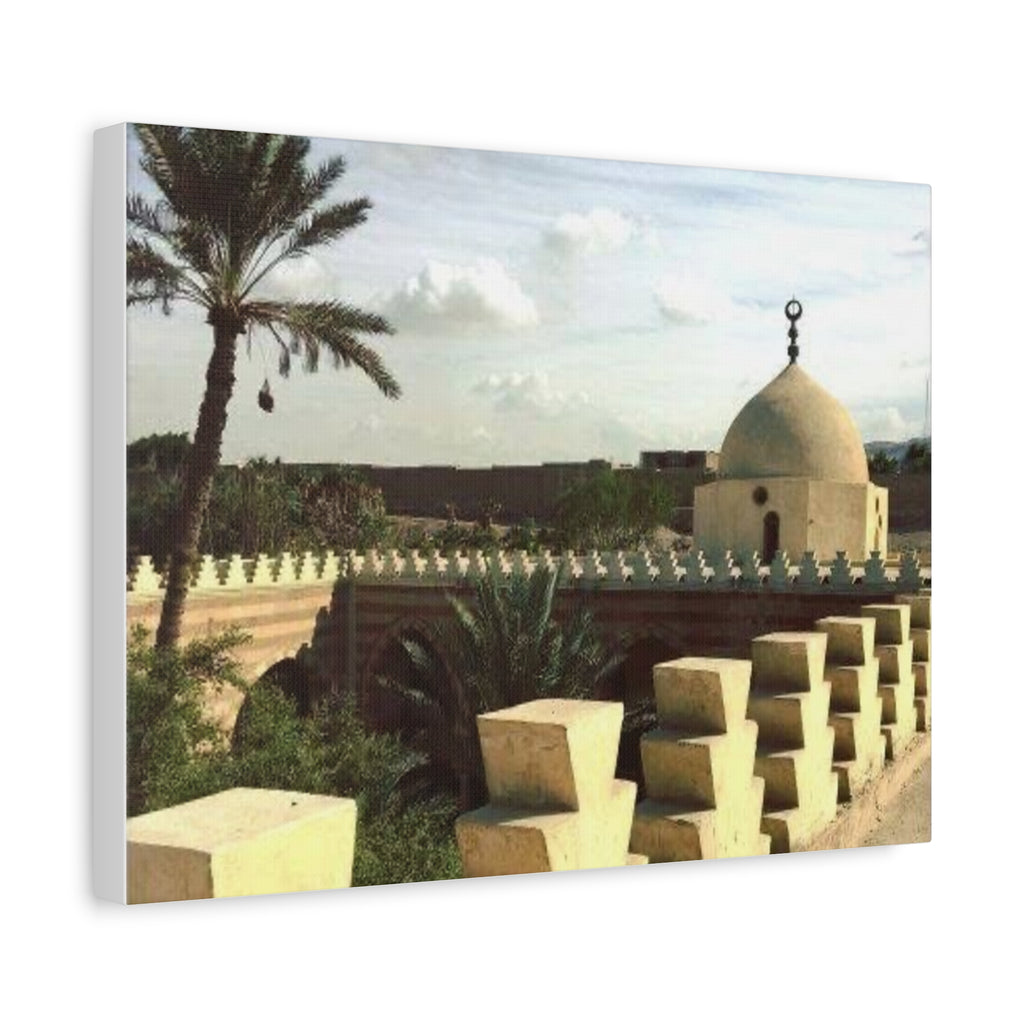 Desert Mosque Landscape Matte Canvas