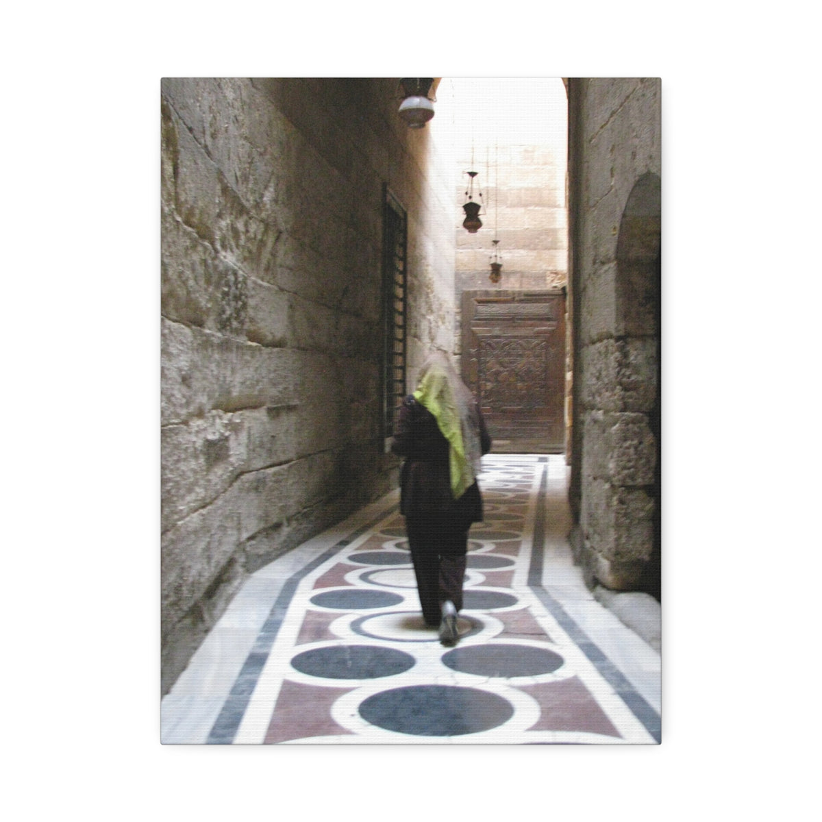 Stretched Canvas Wall Art – Historic Stone Alleyway Photography