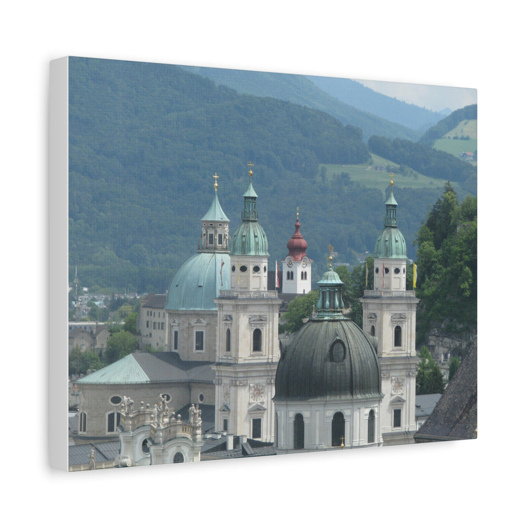 Salzburg Cathedral Austrian Alps Matte Canvas