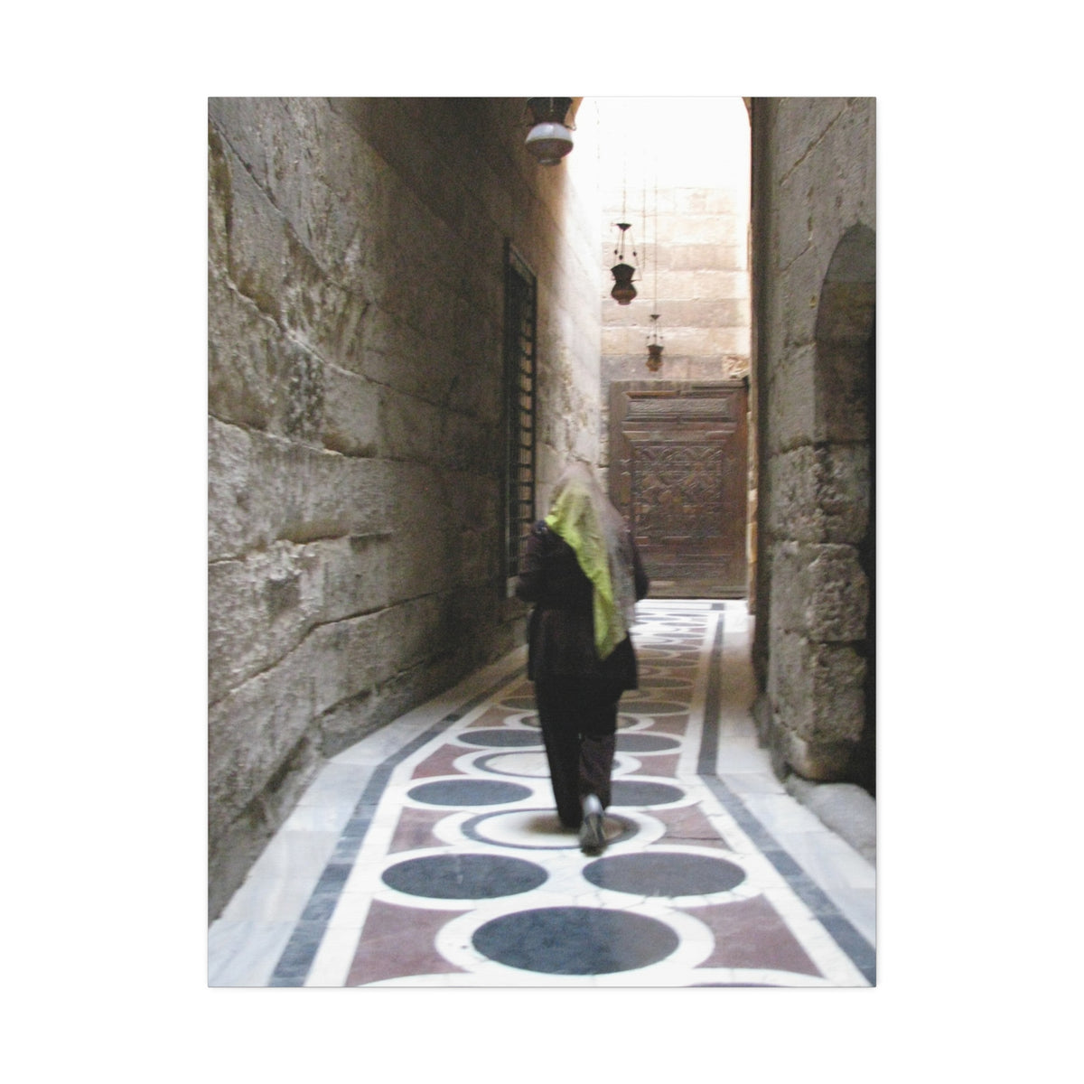 Stretched Canvas Wall Art – Historic Stone Alleyway Photography
