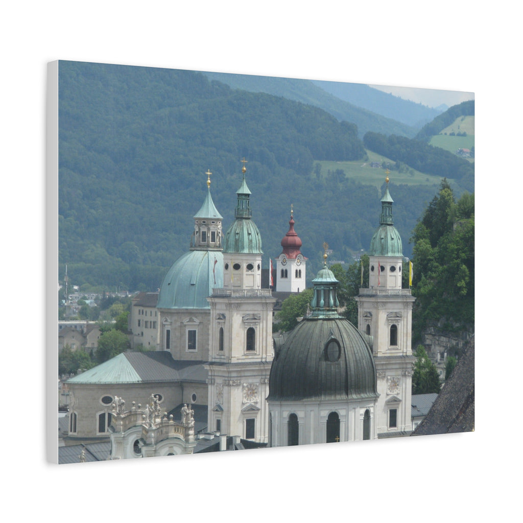Salzburg Cathedral Austrian Alps Matte Canvas