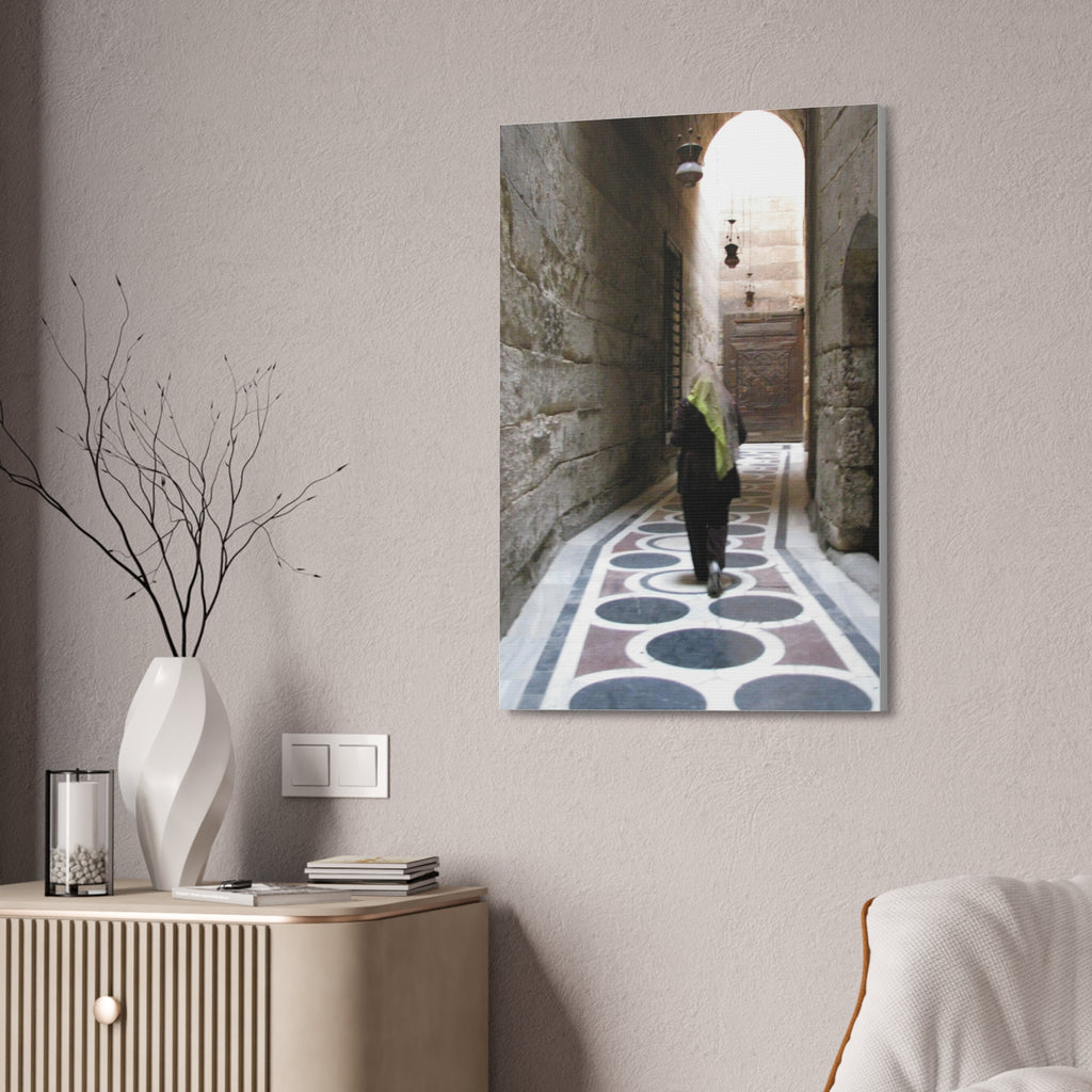 Stretched Canvas Wall Art – Historic Stone Alleyway Photography