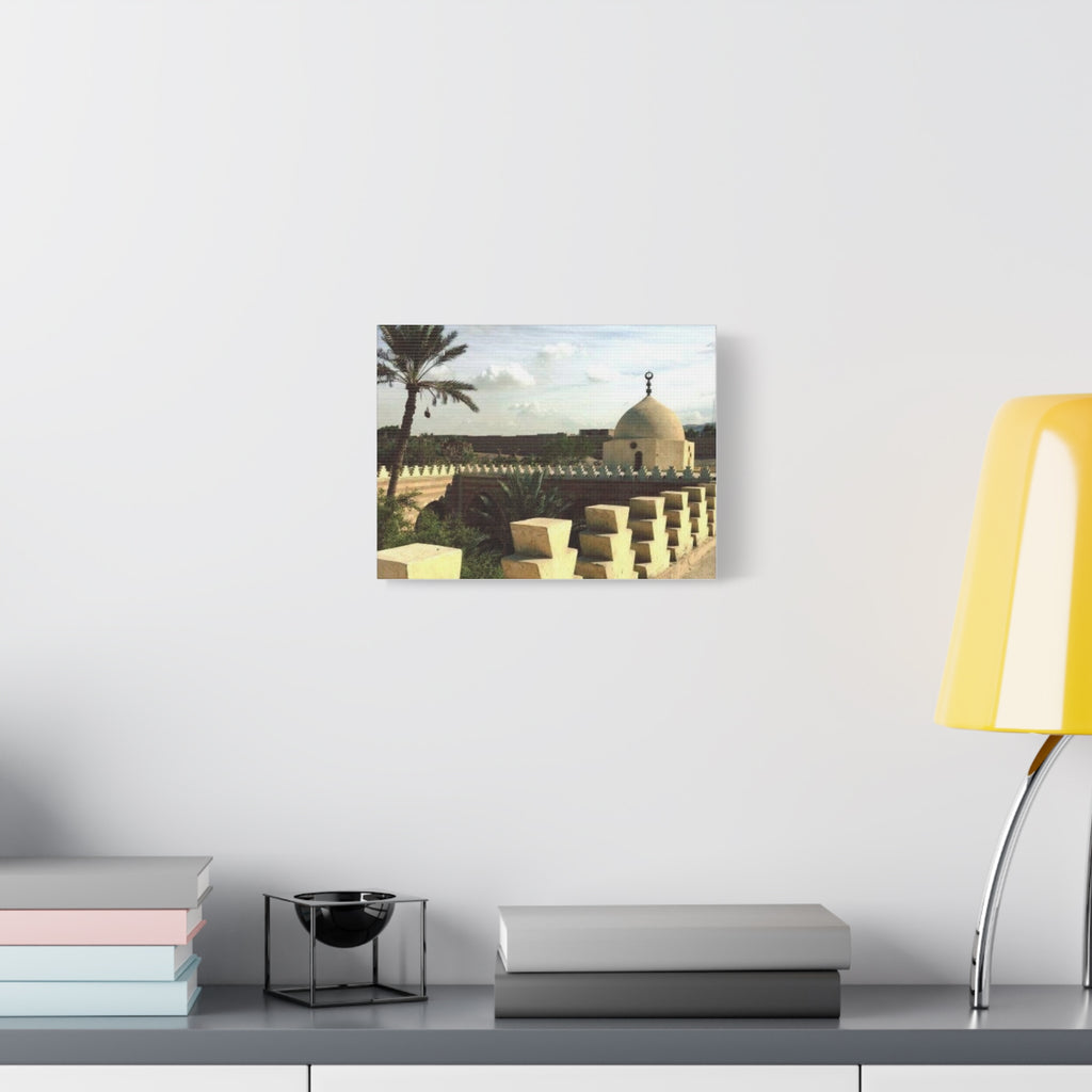 Desert Mosque Landscape Matte Canvas