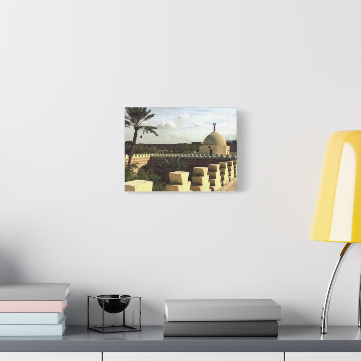 Desert Mosque Landscape Matte Canvas