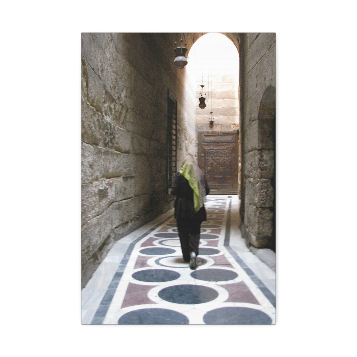 Stretched Canvas Wall Art – Historic Stone Alleyway Photography