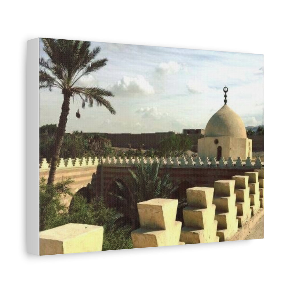 Desert Mosque Landscape Matte Canvas
