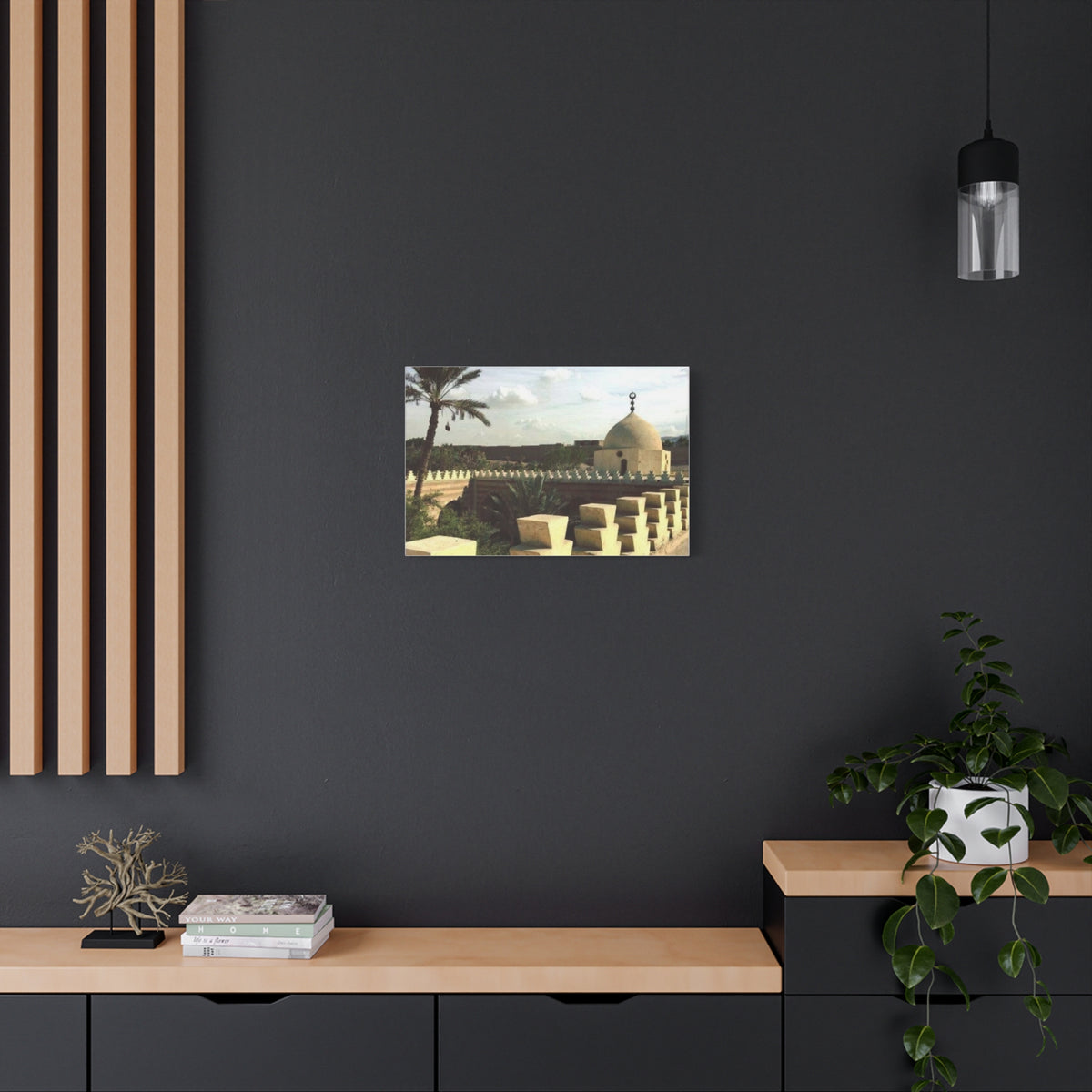 Desert Mosque Landscape Matte Canvas