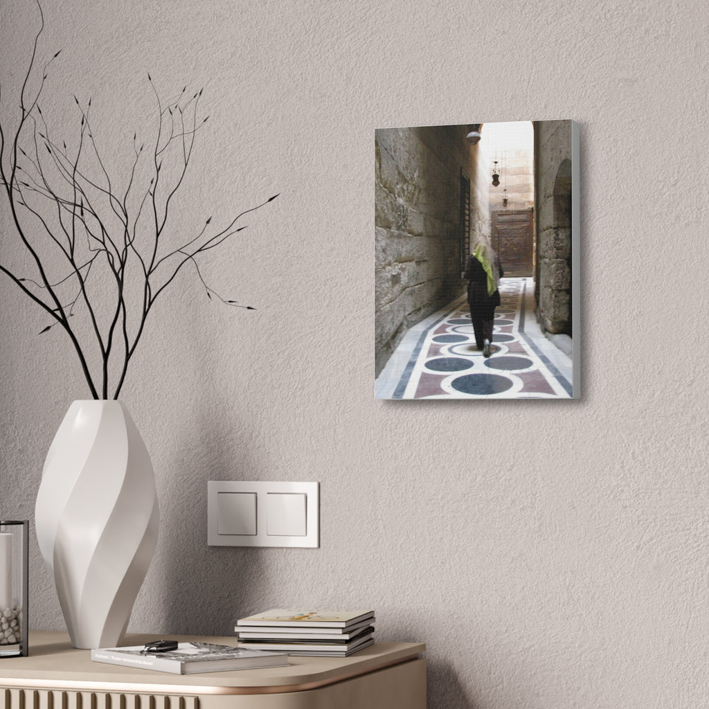 Stretched Canvas Wall Art – Historic Stone Alleyway Photography
