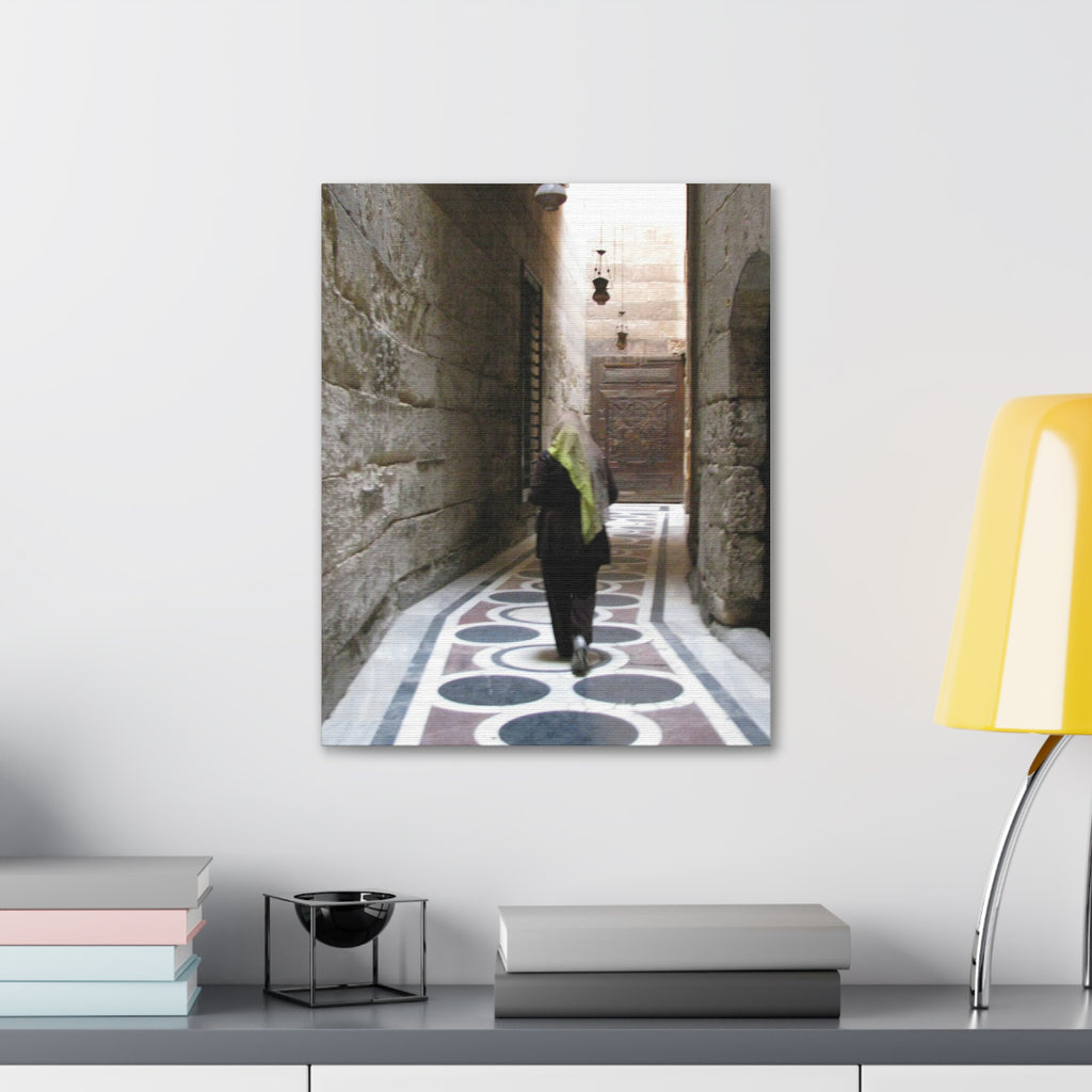 Stretched Canvas Wall Art – Historic Stone Alleyway Photography