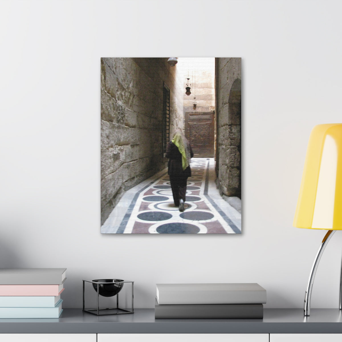 Stretched Canvas Wall Art – Historic Stone Alleyway Photography