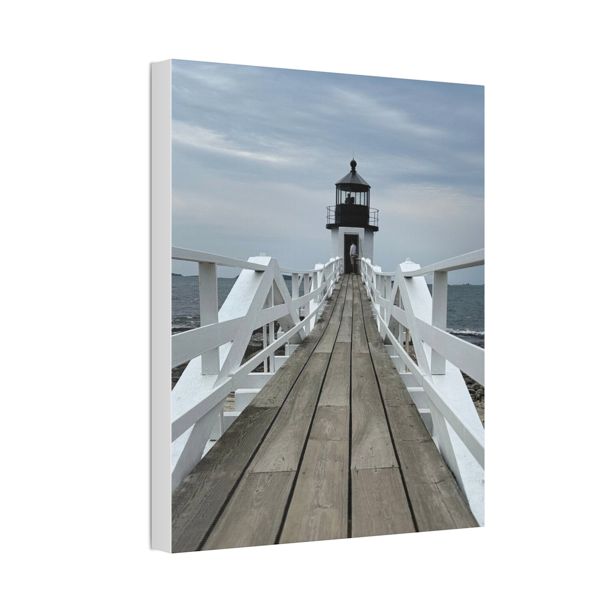 Stretched Canvas Lighthouse Pier Wall Art