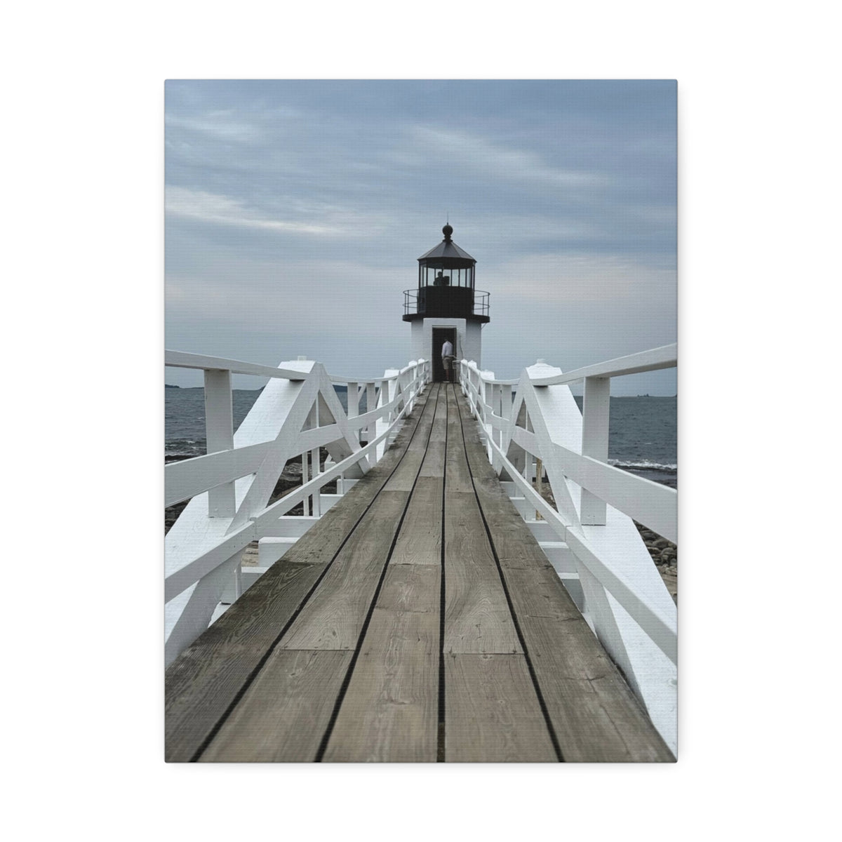 Stretched Canvas Lighthouse Pier Wall Art