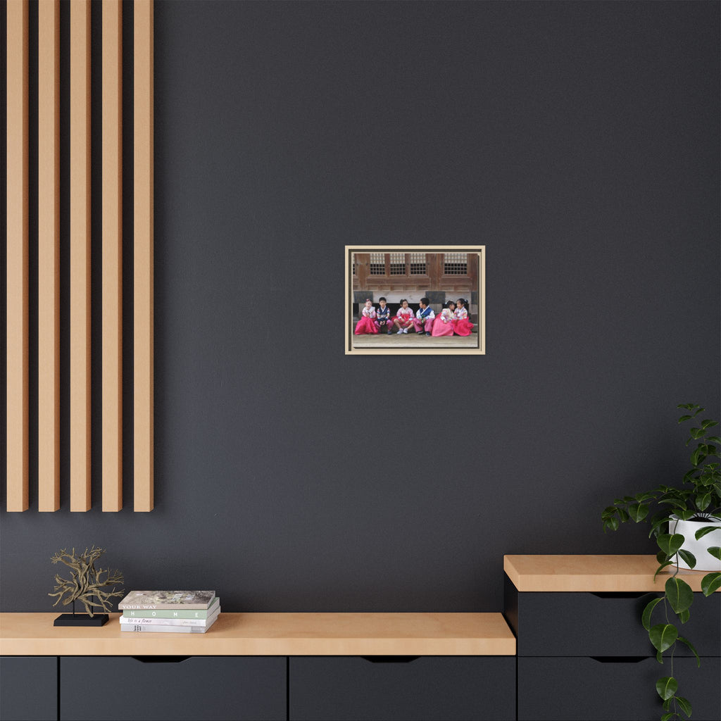 Framed Canvas Korean Hanbok Children Wall Art