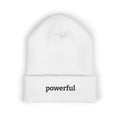 Powerful Embroidered Cuffed Beanie