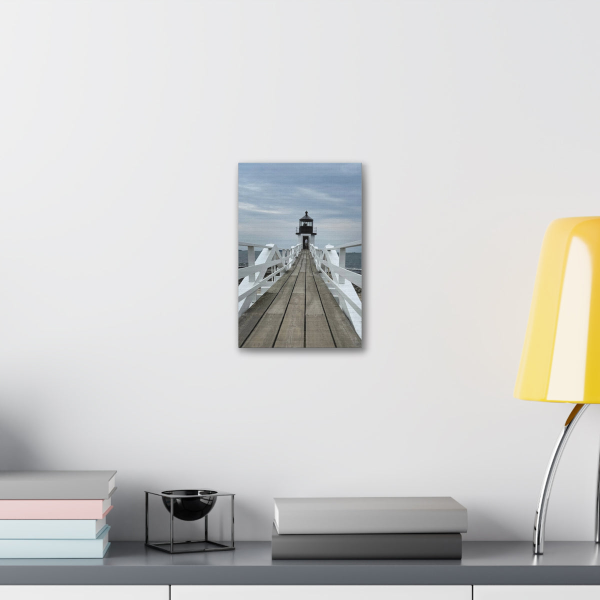 Stretched Canvas Lighthouse Pier Wall Art