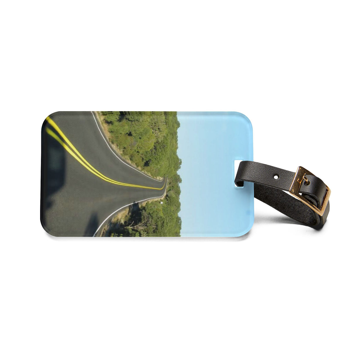 Scenic Open Road Photo Luggage Tag | Highway Travel ID Tag