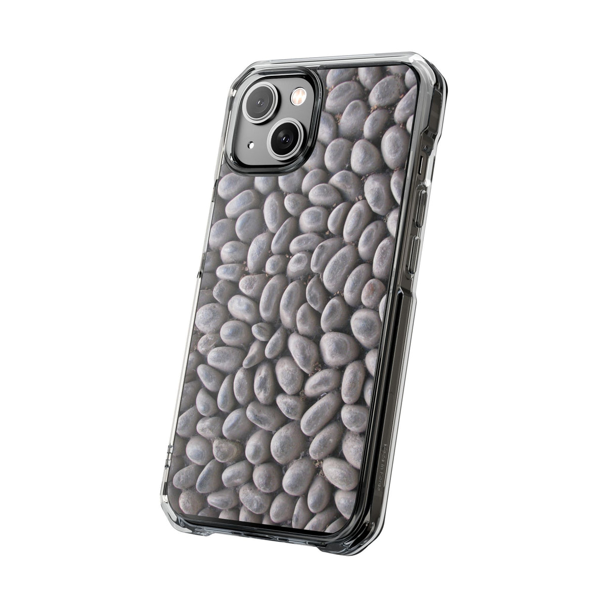 Gray Pebble Pattern Phone Case | Magnetic Clear Impact Case