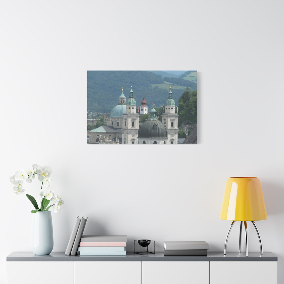 Salzburg Cathedral Austrian Alps Matte Canvas