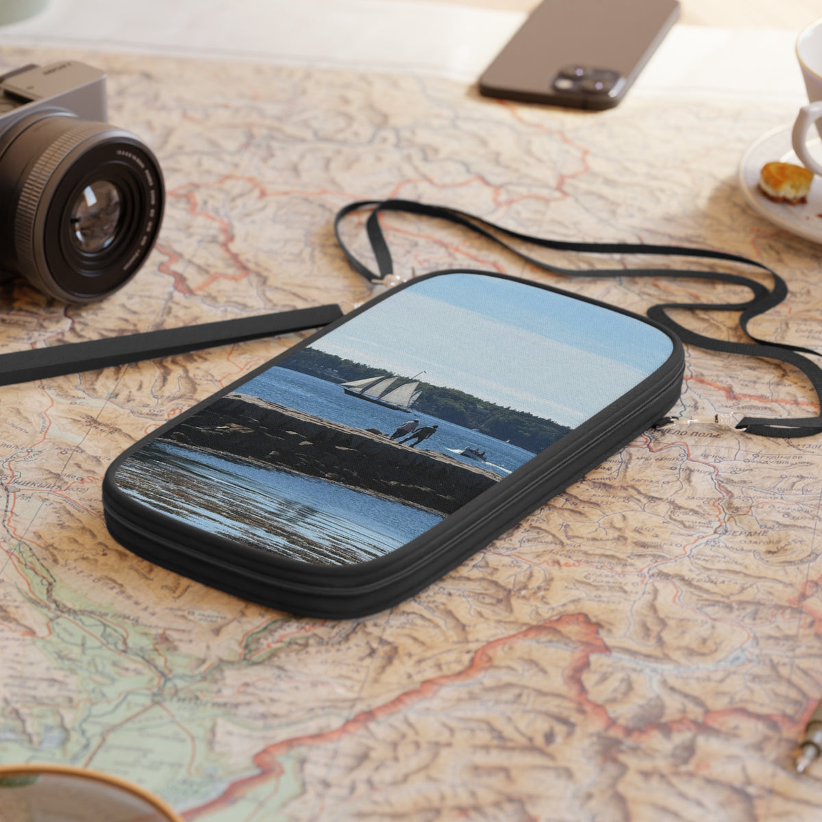 Sailboat Harbor Passport Wallet