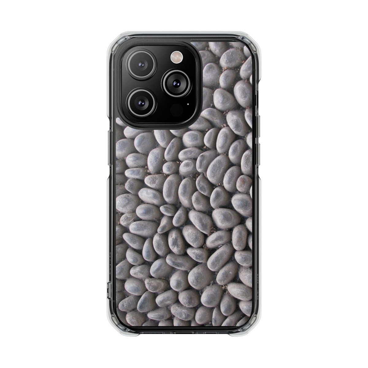 Gray Pebble Pattern Phone Case | Magnetic Clear Impact Case