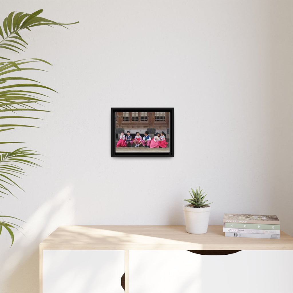 Framed Canvas Korean Hanbok Children Wall Art