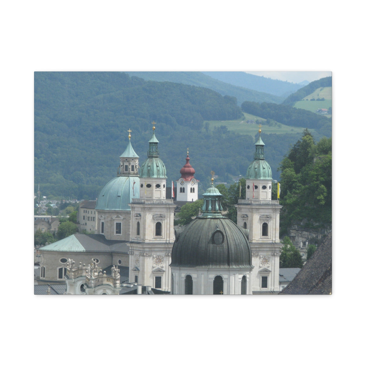 Salzburg Cathedral Austrian Alps Matte Canvas