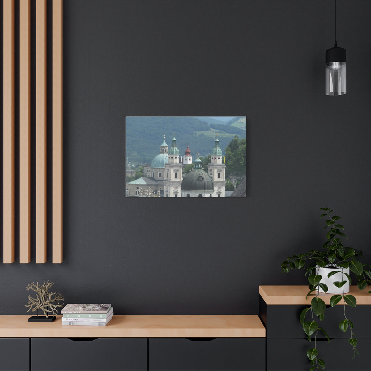 Salzburg Cathedral Austrian Alps Matte Canvas
