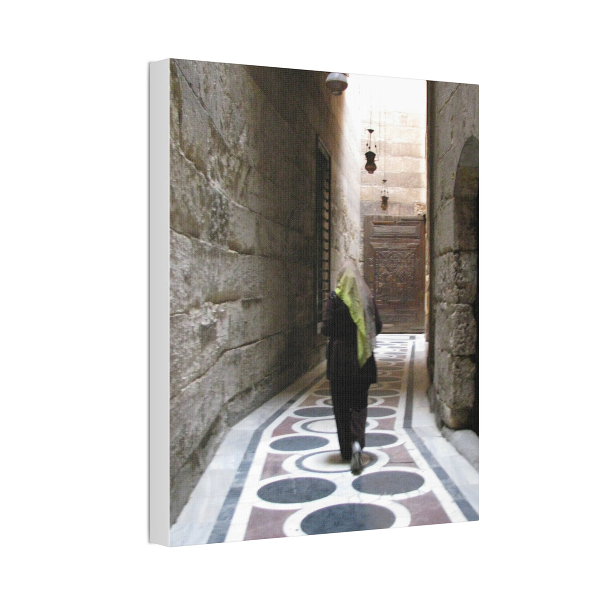 Stretched Canvas Wall Art – Historic Stone Alleyway Photography
