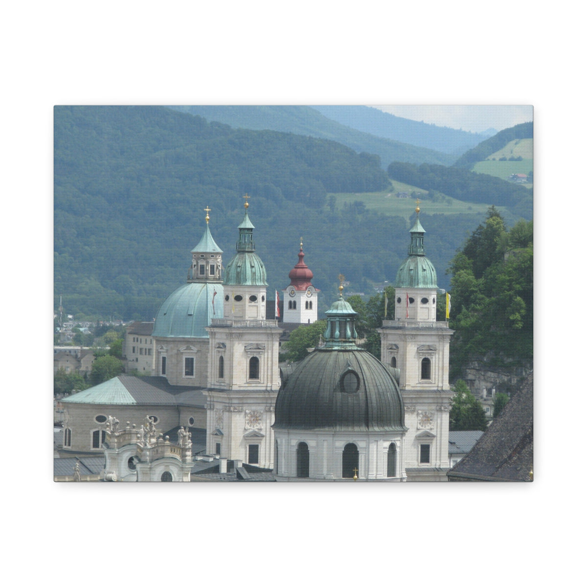 Salzburg Cathedral Austrian Alps Matte Canvas