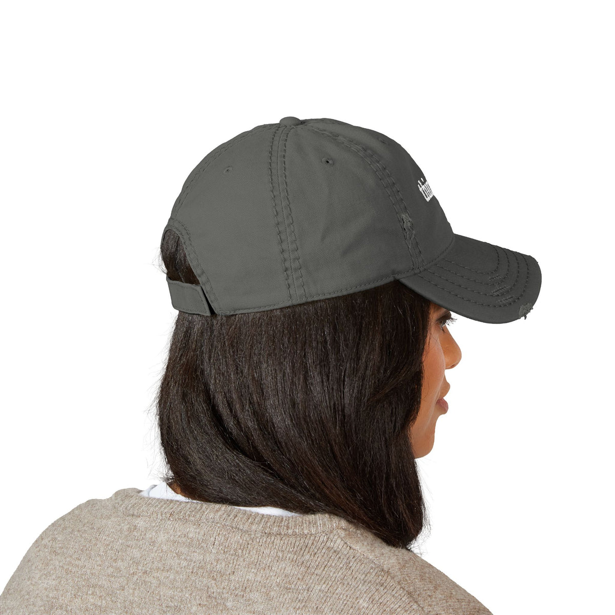 Thinking Distressed Dad Hat
