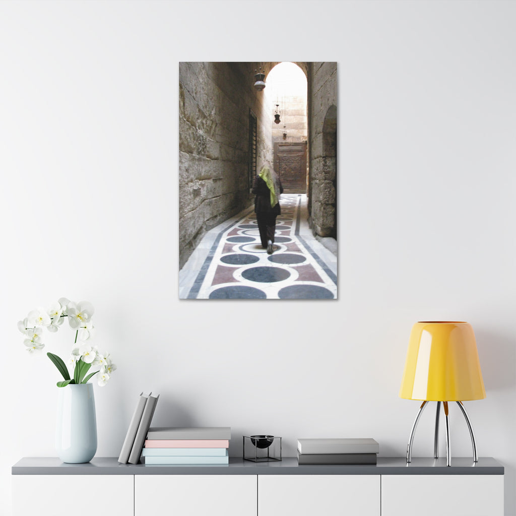 Stretched Canvas Wall Art – Historic Stone Alleyway Photography