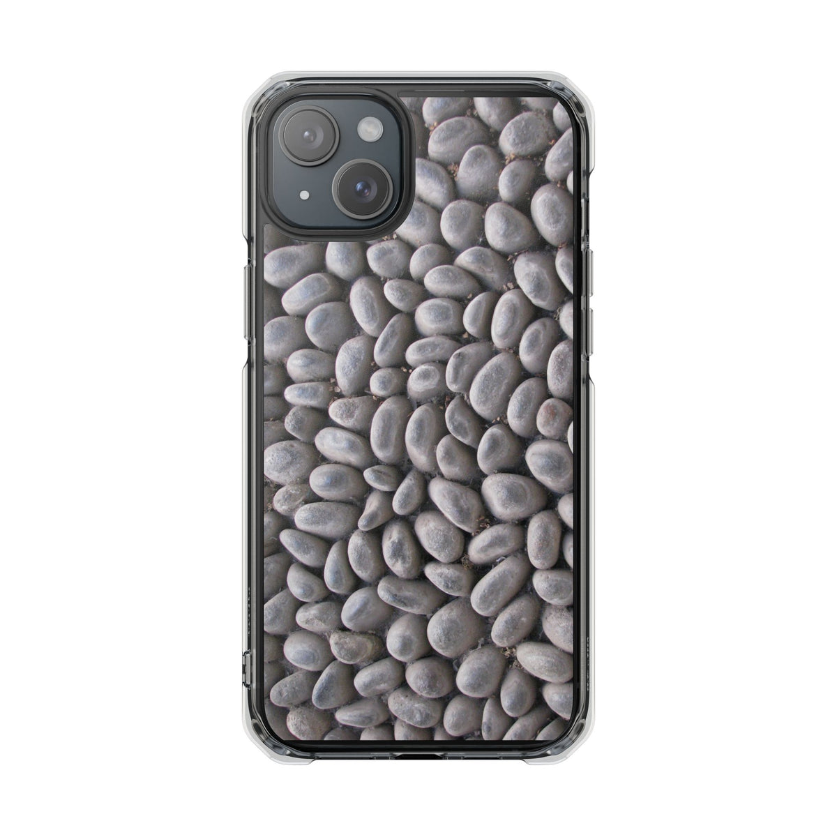 Gray Pebble Pattern Phone Case | Magnetic Clear Impact Case