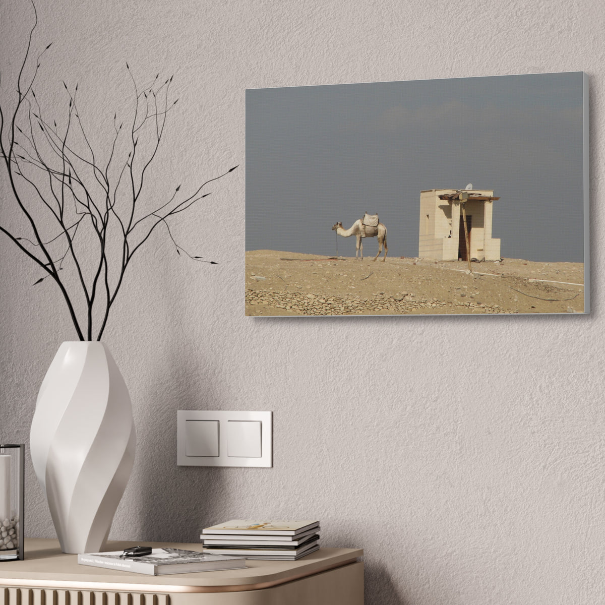 Desert Camel Landscape Canvas Wall Art