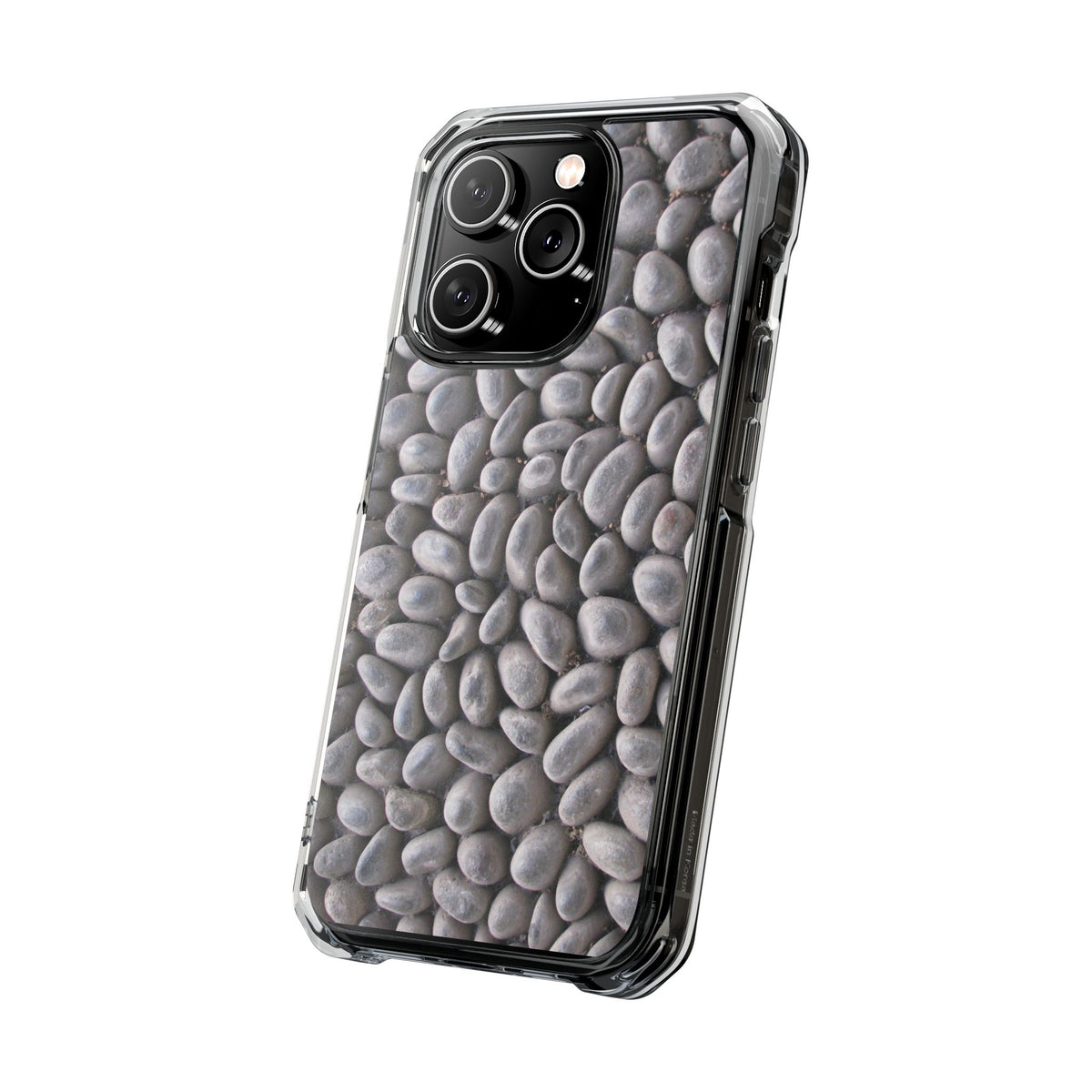 Gray Pebble Pattern Phone Case | Magnetic Clear Impact Case
