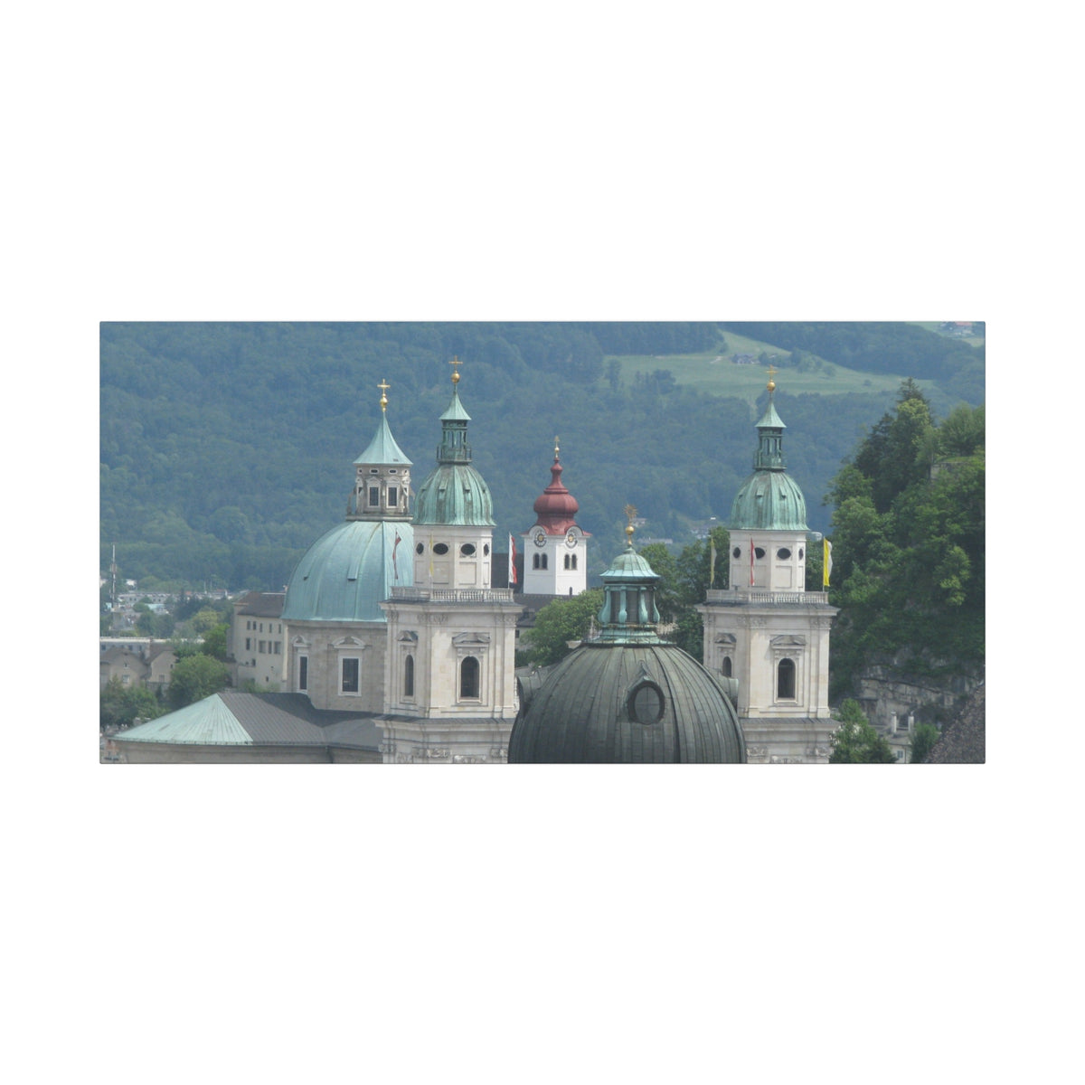 Salzburg Cathedral Austrian Alps Matte Canvas