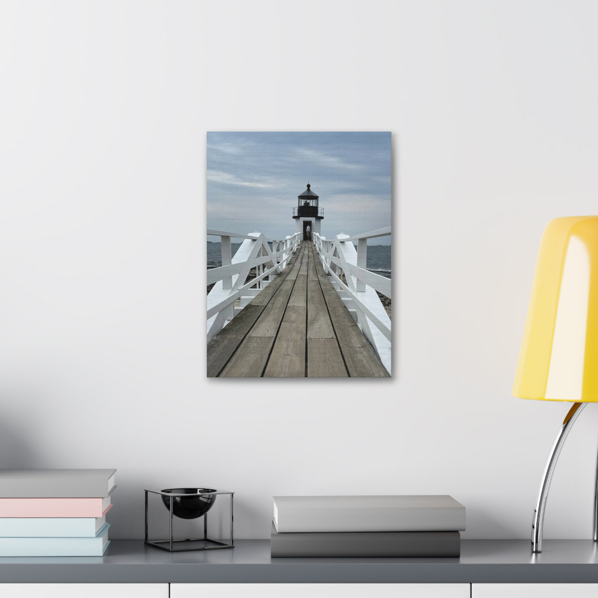 Stretched Canvas Lighthouse Pier Wall Art