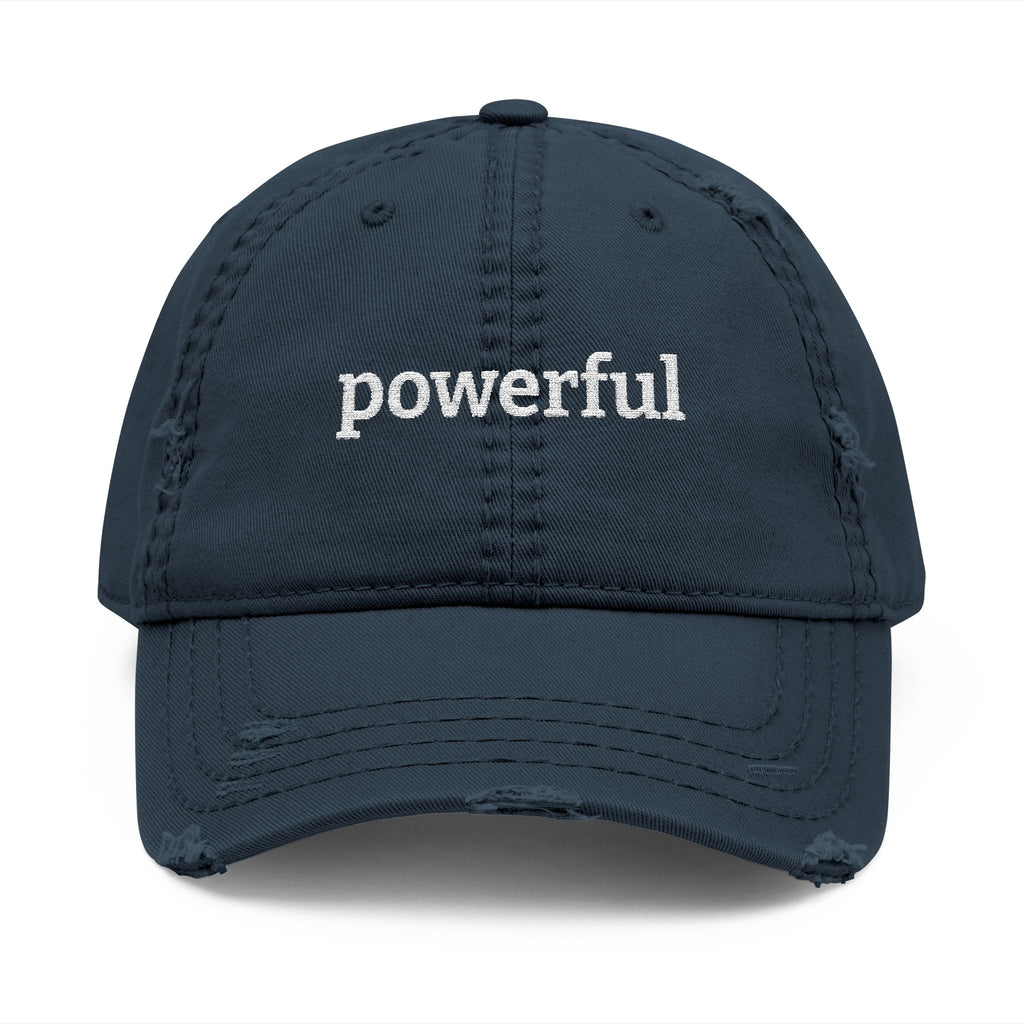 Powerful Distressed Dad Hat