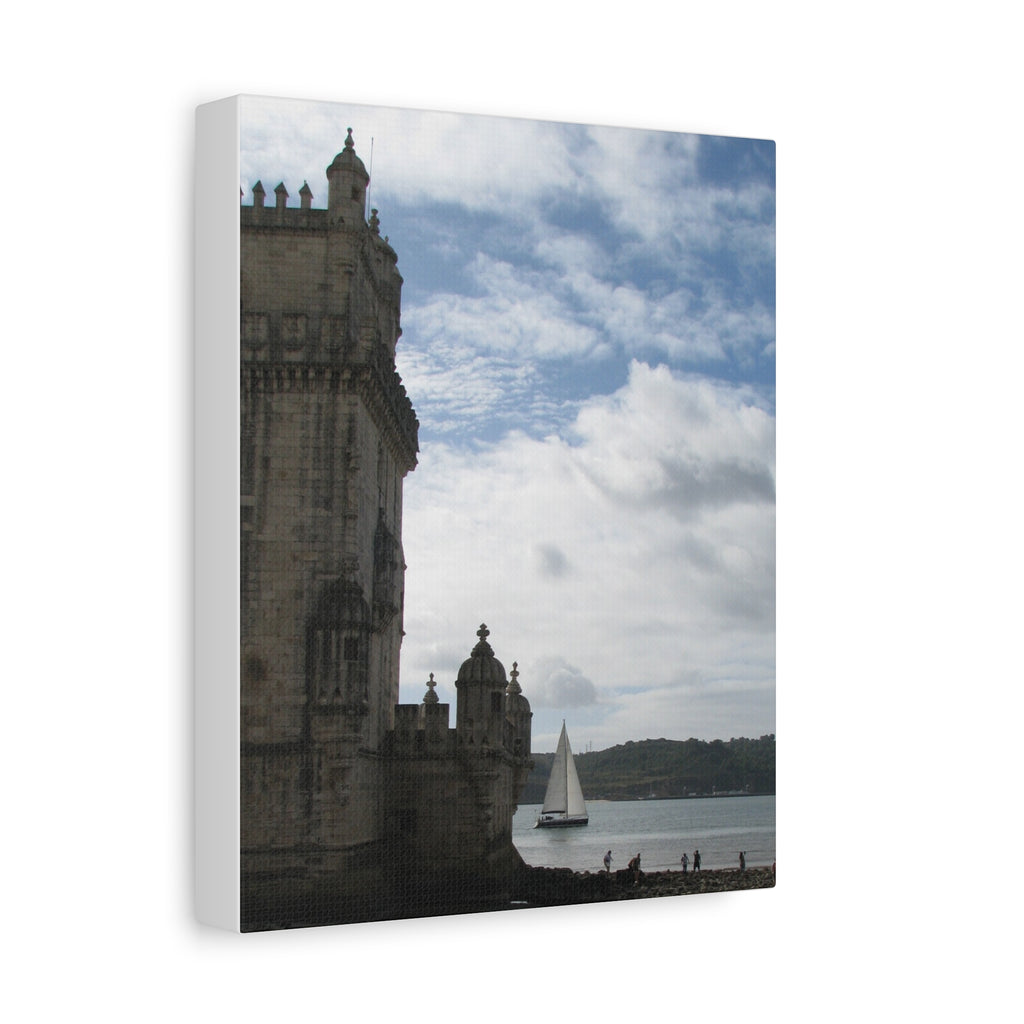 Sailboat by Historic Tower Canvas (Portugal)