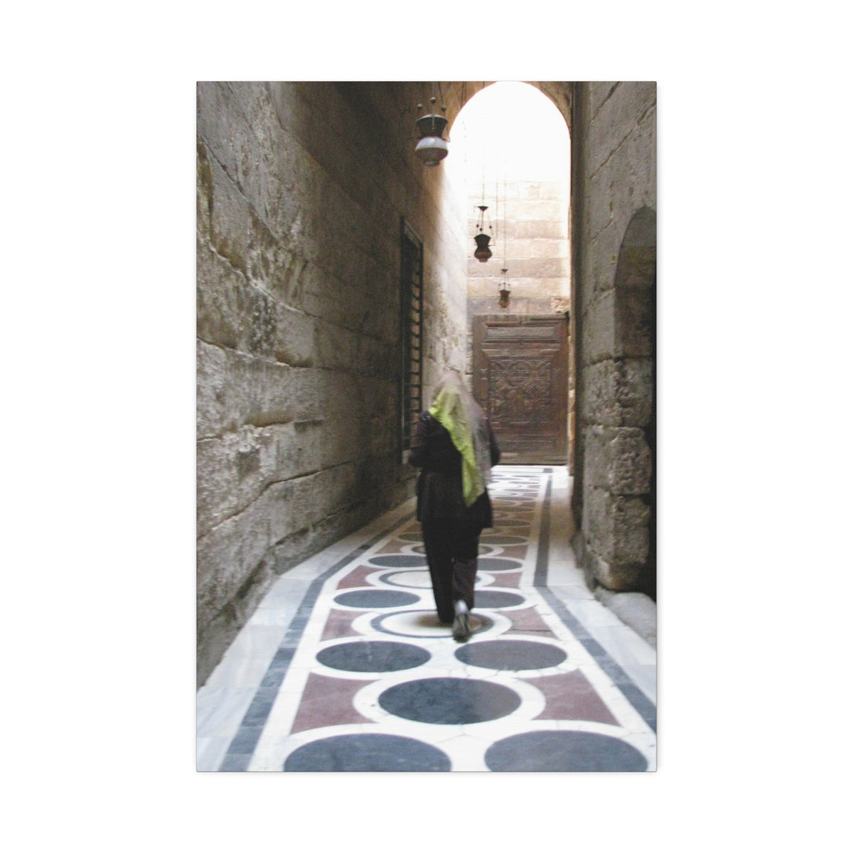 Stretched Canvas Wall Art – Historic Stone Alleyway Photography