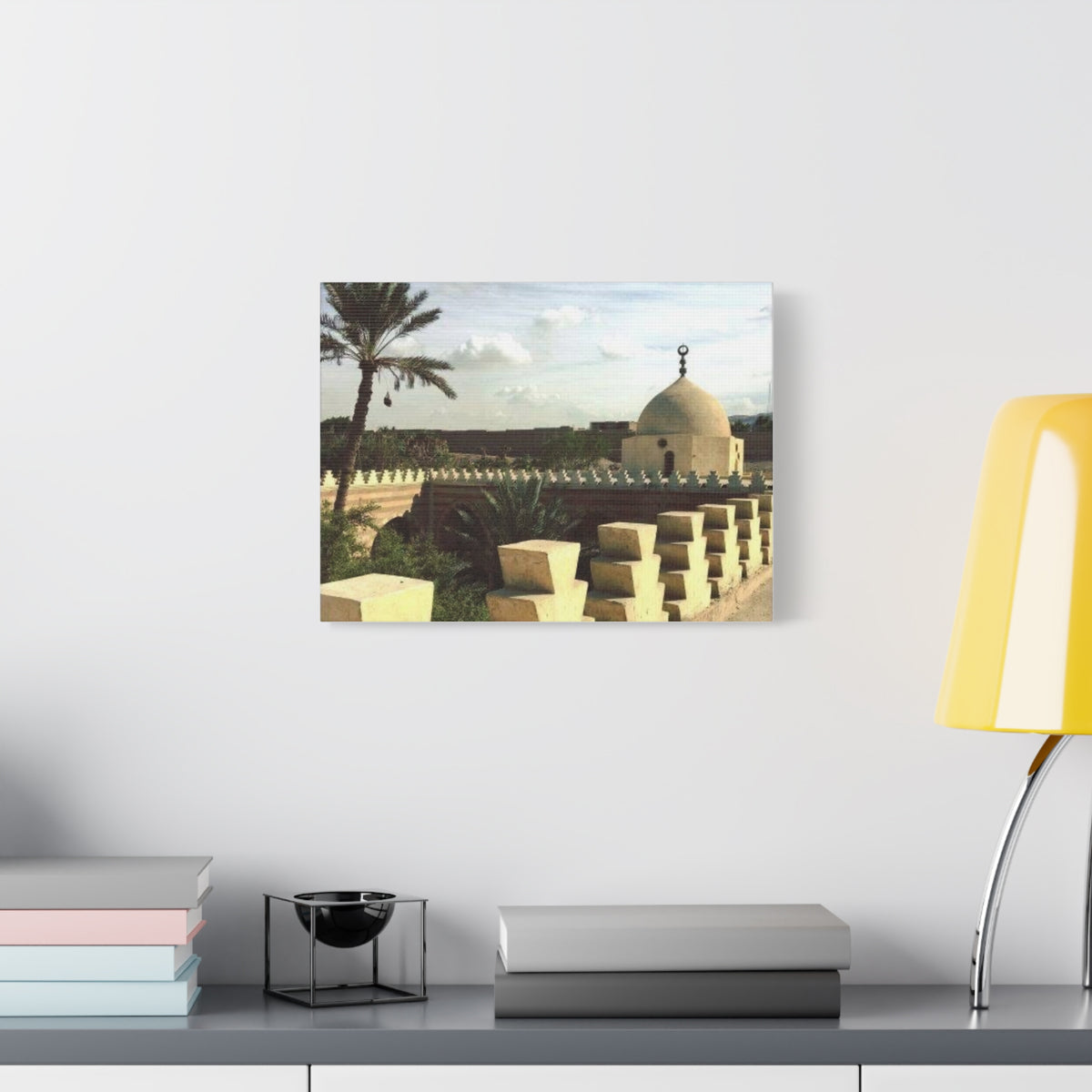 Desert Mosque Landscape Matte Canvas