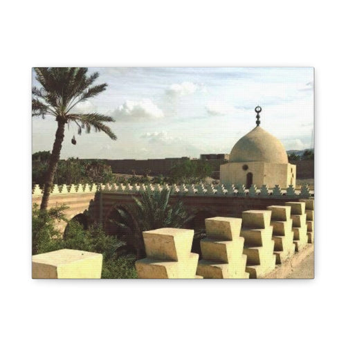 Desert Mosque Landscape Matte Canvas