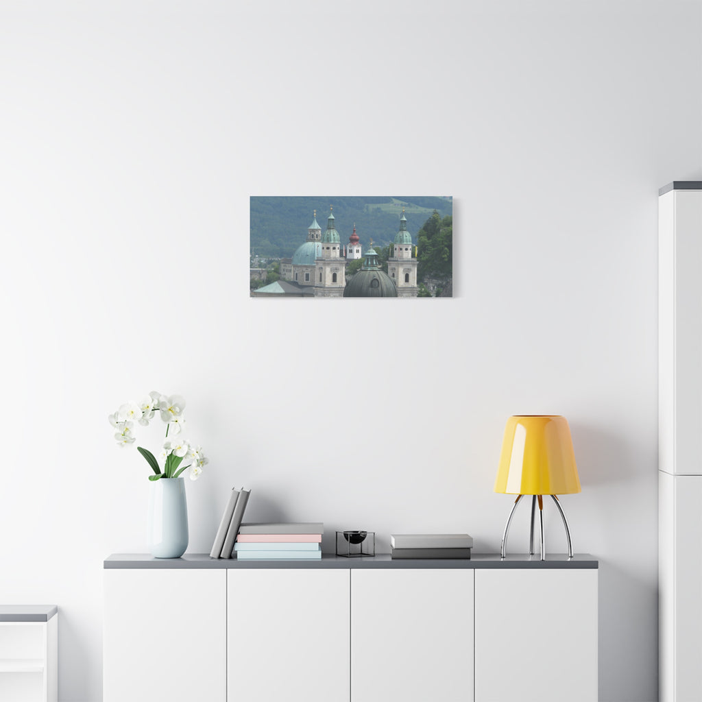 Salzburg Cathedral Austrian Alps Matte Canvas