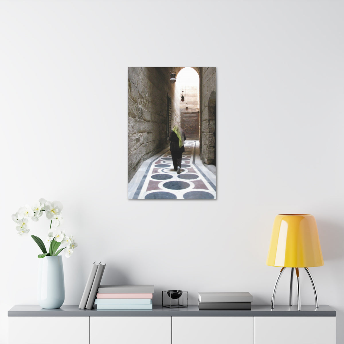 Stretched Canvas Wall Art – Historic Stone Alleyway Photography