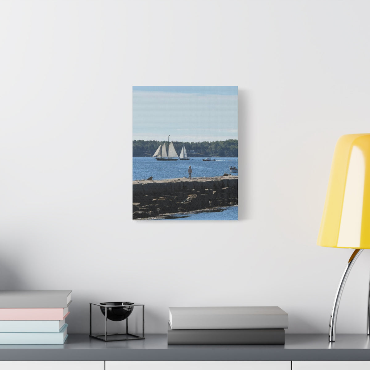 Schooner Sailboat Canvas (Rockland, Maine, USA)