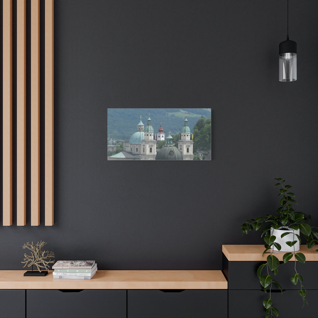 Salzburg Cathedral Austrian Alps Matte Canvas